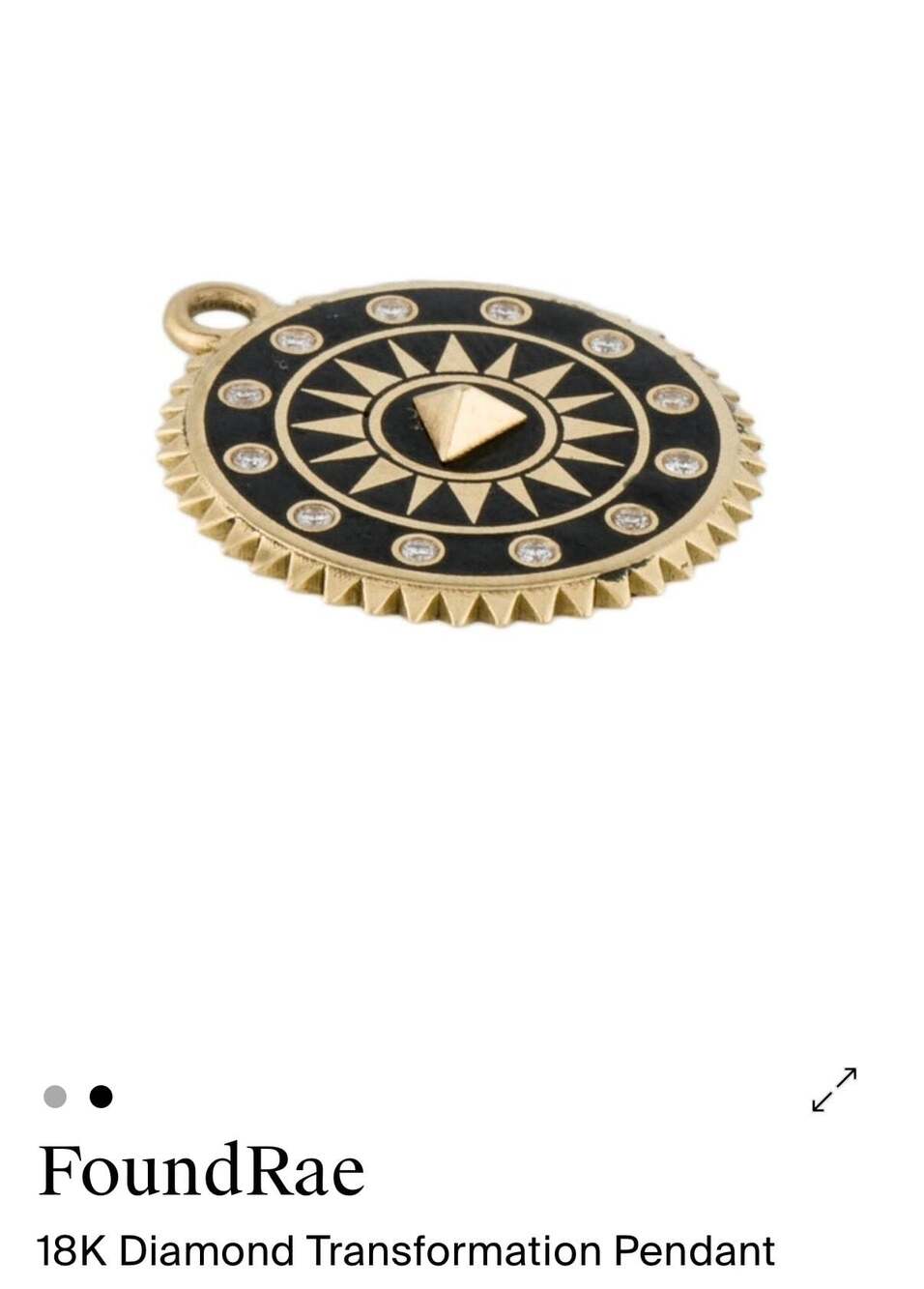 FoundRae 18K Yellow Gold Diamond Transformation Pendant